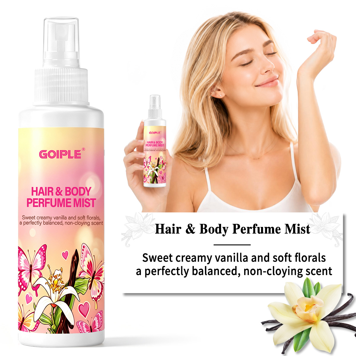 Fragrance Perfume For Hair - สเปรย์น้ำหอมสำหรับผมและผิวกาย กลิ่นหอมติดทนนาน เนื้อบางเบาเหมือนผิว ช่วยเพิ่มความเงางามให้เส้นผม กลิ่นหอมธรรมชาติ พกพาสะดวก