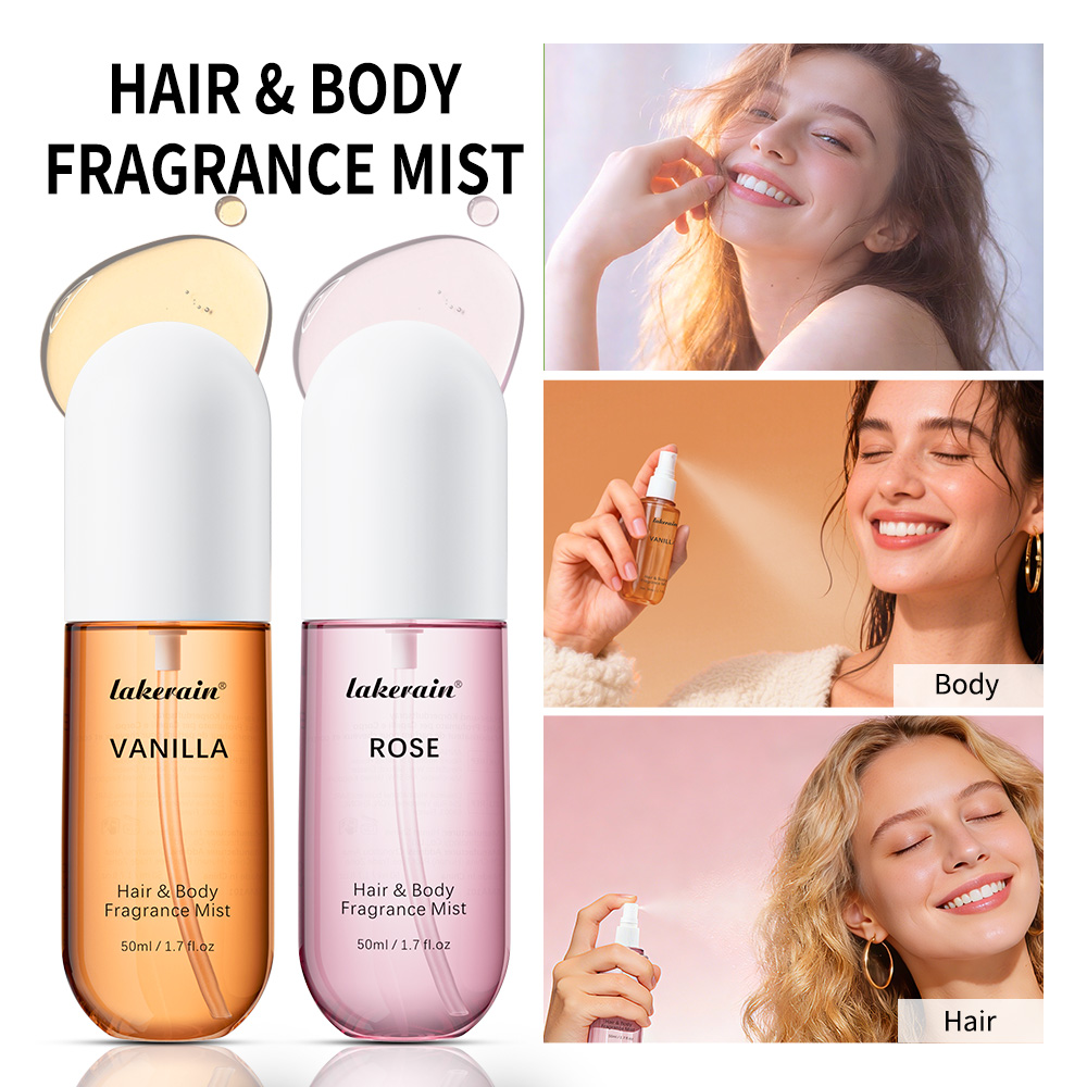 Fragrance Perfume For Hair - สเปรย์น้ำหอมกลิ่นวานิลลาโรส 50 มล. สำหรับผมและผิวกาย กลิ่นหอมสดชื่น ติดทนนาน